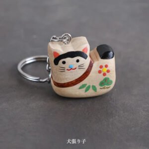 寄木吉祥物鑰匙扣 - 貓